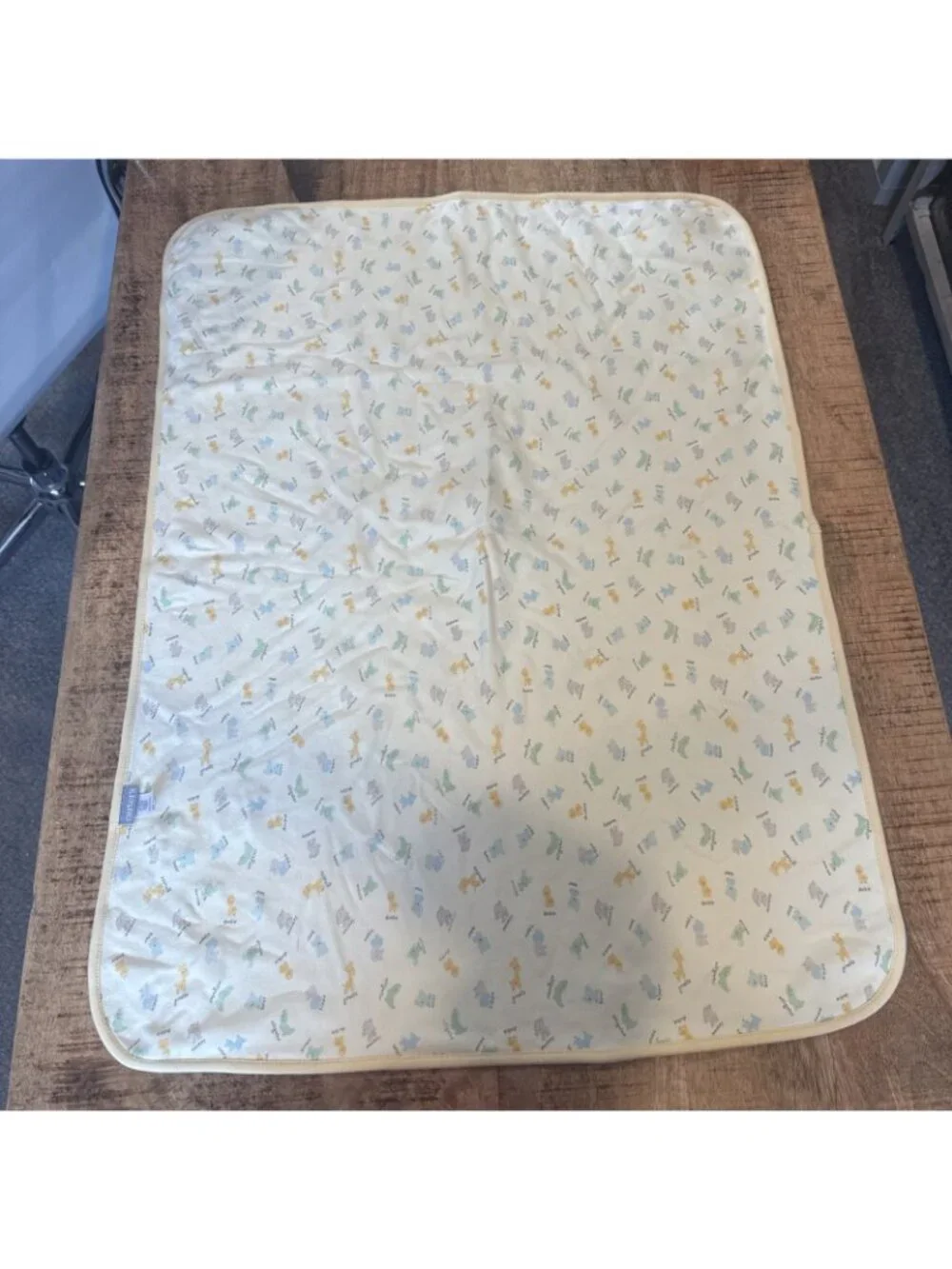 Carters Yellow Giraffe Bee Baby Blanket Animal Reversible Cotton Vintage Lovey